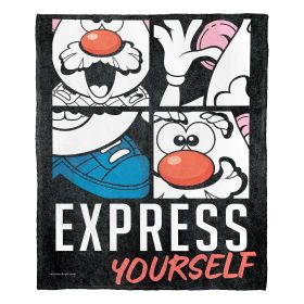 Hasbro Potato Head Silk Touch Throw Blanket, 50" x 60", Express Yourself