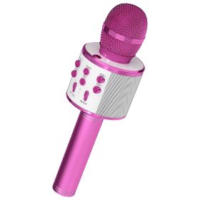 5CORE Bluetooth Wireless Karaoke Microphone All-in-One Portable Handheld Mic with Speaker Recorder Microfono Inalambrico WM SPK PNK