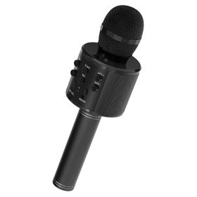 5CORE Bluetooth Wireless Karaoke Microphone All-in-One Portable Handheld Mic with Speaker Recorder Microfono Inalambrico WM SPK BLK