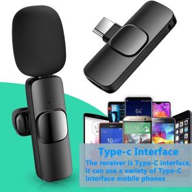 Wireless Lavalier Lapel Microphone For IPhone IPad Professional Wireless Clip Mic - Cordless Omnidirectional Condenser Recording Mic For Intervie