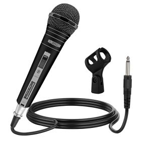 5 CORE Microphone Dynamic Vocal Handheld Mic Cardioid Unidirectional Microfono w On Off Switch + XLR Audio Cable for Singing Karaoke Public Speak