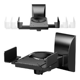 5 CORE Speaker Wall Mount Adjustable Shelf Holder Swivel 180 Degree Bookshelf Brackets - 15 Inch Space for Speakers Pair Holds Upto 55lbs - WST 0