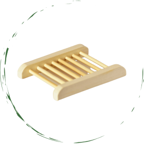 Natural Bamboo Soap Bar Dish. Eco-Friendly