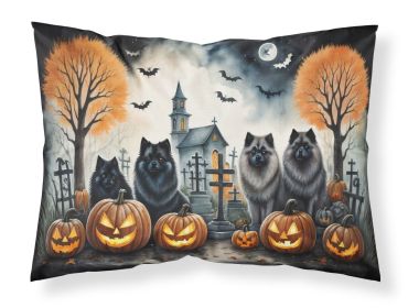 Keeshond Spooky Halloween Standard Pillowcase Lightweight Super Soft Easy Care Decorative Artwork Pillowcase, Standard