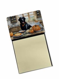 NEW Black Lab Fall Kitchen Pumpkins Sticky Note Holder Refillable Dispenser Self-Sticky Note Pads, Memo Pads Blank Desk Accessories