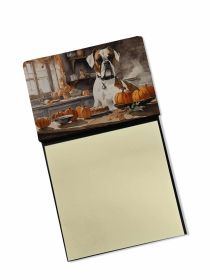 NEW Boxer Fall Kitchen Pumpkins Sticky Note Holder Refillable Dispenser Self-Sticky Note Pads, Memo Pads Blank Desk Accessories