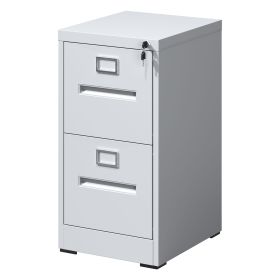 2 Drawer File Cabinet with Lock Metal Vertical File Cabinet Office Home, A4 Legal/Letter Size Narrow File Cabinet Locked,Assembly Required