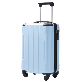 20-Inch Hardshell Carry-On Luggage, Lightweight Durable ABS Suitcase with Spinner Wheels, Built-in TSA Lock, 2 Packing Cubes, Skyblue