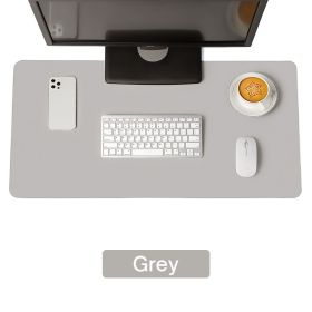 Large Size Office Desk Protector Mat PU Leather Waterproof Mouse Pad Desktop Keyboard Desk Pad Gaming Mousepad PC Accessories (Color: Grey, size: 120X60cm)