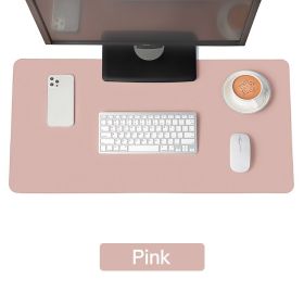 Large Size Office Desk Protector Mat PU Leather Waterproof Mouse Pad Desktop Keyboard Desk Pad Gaming Mousepad PC Accessories (Color: Pink, size: 60X30cm)