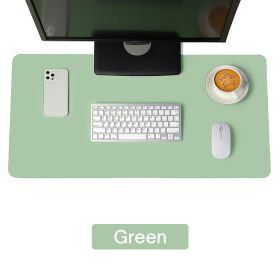 Large Size Office Desk Protector Mat PU Leather Waterproof Mouse Pad Desktop Keyboard Desk Pad Gaming Mousepad PC Accessories (Color: Green, size: 80X40cm)