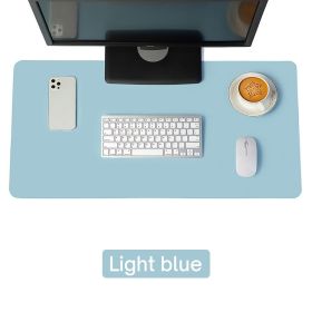 Large Size Office Desk Protector Mat PU Leather Waterproof Mouse Pad Desktop Keyboard Desk Pad Gaming Mousepad PC Accessories (Color: Light Blue, size: 120X60cm)