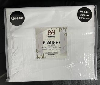 Bamboo 2000 Count Solid 6 Piece Sheet Set - Assorted (Color: White, Bed Size: Full)