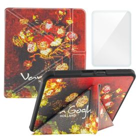 Smart Case Compatible with 8 Inch Kobo Forma Ereader(Model: N782, 2018 Release) (Color: Flower Paradise, Material: PU Leather)