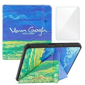 Smart Case Compatible with 8 Inch Kobo Forma Ereader(Model: N782, 2018 Release) (Color: Green Wheat Field, Material: PU Leather)