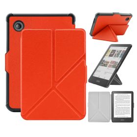 Case For 6" Kobo Clara Colour/BW (2024)/2E (2022) Ereader, Includes a Screen Protector - 6 Inch Premium PU Leather Cover with Auto Sleep/Wake (Color: Orange, Material: PU Leather)