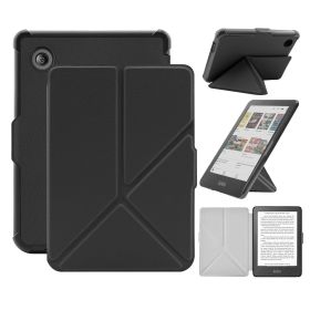 Case For 6" Kobo Clara Colour/BW (2024)/2E (2022) Ereader, Includes a Screen Protector - 6 Inch Premium PU Leather Cover with Auto Sleep/Wake (Color: Black, Material: PU Leather)