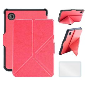 Case For 6" Kobo Clara Colour/BW (2024)/2E (2022) Ereader, Includes a Screen Protector - 6 Inch Premium PU Leather Cover with Auto Sleep/Wake (Color: Pink, Material: PU Leather)