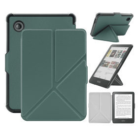 Case For 6" Kobo Clara Colour/BW (2024)/2E (2022) Ereader, Includes a Screen Protector - 6 Inch Premium PU Leather Cover with Auto Sleep/Wake (Color: Dark Green, Material: PU Leather)