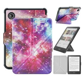 Case For 6" Kobo Clara Colour/BW (2024)/2E (2022) Ereader, Includes a Screen Protector - 6 Inch Premium PU Leather Cover with Auto Sleep/Wake (Color: Galaxy, Material: PU Leather)