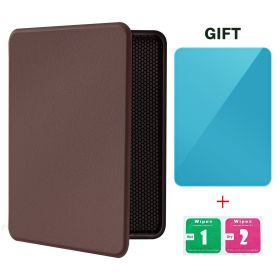 Smart Case for 7 Inch Kindle Paperwhite 12th Ereader(2024 Release) and Colorsoft Signature Edition, Includes a Screen Protector (Color: Brown, Material: PU Leather)