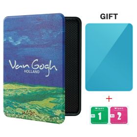 Smart Case for 7 Inch Kindle Paperwhite 12th Ereader(2024 Release) and Colorsoft Signature Edition, Includes a Screen Protector (Color: Green Wheat Field, Material: PU Leather)