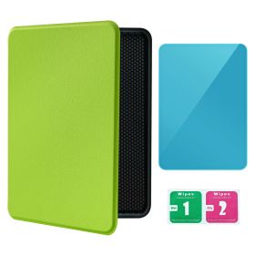 Smart Case for 7 Inch Kindle Paperwhite 12th Ereader(2024 Release) and Colorsoft Signature Edition, Includes a Screen Protector (Color: Bright Green, Material: PU Leather)