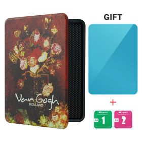 Smart Case for 7 Inch Kindle Paperwhite 12th Ereader(2024 Release) and Colorsoft Signature Edition, Includes a Screen Protector (Color: Flower Paradise, Material: PU Leather)