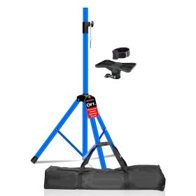 5 Core Speaker Stand Tripod Floor Heavy Duty Adjustable Up to 72 Inch DJ Studio Monitor Stands Pole Mount - SS HD SKY BLU BAG (Color: SKY BLUE)