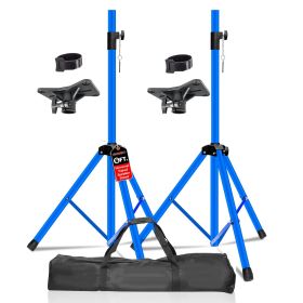 5 Core Speaker Stand Tripod Floor Heavy Duty Adjustable Up to 72 Inch DJ Studio Monitor Stands Pole Mount - SS HD SKY BLU BAG (Color: 2PCS)