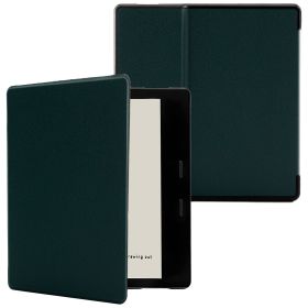 Smart Case Compatible with 7 Inch Kindle Oasis 2/3 Ereader(9th & 10th Gen, 2017/2019 Release) (Color: Dark Green, Material: PU Leather)