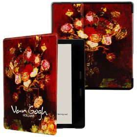 Smart Case Compatible with 7 Inch Kindle Oasis 2/3 Ereader(9th & 10th Gen, 2017/2019 Release) (Color: Flower Paradise, Material: PU Leather)
