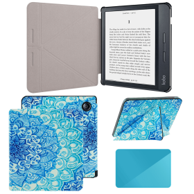 Case Compatible with 7 Inch Kobo Libra H2O Ereader(Model: N873, 2019 Release) (Color: Pattern, Material: PU Leather)