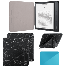 Case Compatible with 7 Inch Kobo Libra H2O Ereader(Model: N873, 2019 Release) (Color: Constellation, Material: PU Leather)