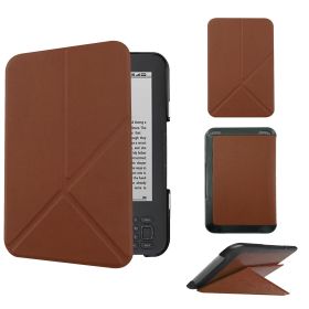 Case For 6 Inch Kindle Keyboard (3rd Generation), Includes a Screen Protector - 6" Premium PU Leather Lightweight Cover for Kindle 3 Ereader (Color: Brown, Material: PU Leather)