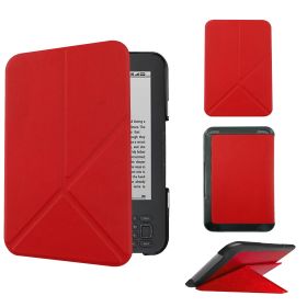 Case For 6 Inch Kindle Keyboard (3rd Generation), Includes a Screen Protector - 6" Premium PU Leather Lightweight Cover for Kindle 3 Ereader (Color: Red, Material: PU Leather)