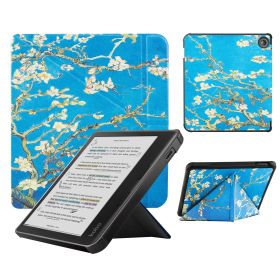 Smart Case Compatible with 7 Inch Kobo Libra Colour and Kobo Libra 2 e-Reader (Color: Wintersweet Blue, Material: PU Leather)