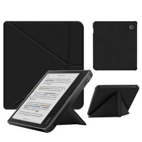 Smart Case Compatible with 7 Inch Kobo Libra Colour and Kobo Libra 2 e-Reader (Color: Black, Material: PU Leather)