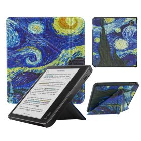 Smart Case Compatible with 7 Inch Kobo Libra Colour and Kobo Libra 2 e-Reader (Color: Starry Sky, Material: PU Leather)