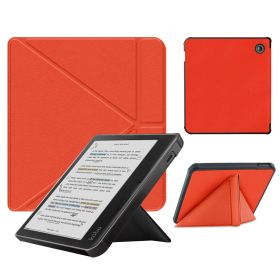 Smart Case Compatible with 7 Inch Kobo Libra Colour and Kobo Libra 2 e-Reader (Color: Orange, Material: PU Leather)