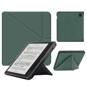 Smart Case Compatible with 7 Inch Kobo Libra Colour and Kobo Libra 2 e-Reader (Color: Dark Green, Material: PU Leather)