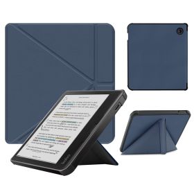 Smart Case Compatible with 7 Inch Kobo Libra Colour and Kobo Libra 2 e-Reader (Color: Dark Blue, Material: PU Leather)