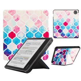 Smart Case Compatible with 7 Inch Kobo Libra Colour and Kobo Libra 2 e-Reader (Color: Moroccan Love, Material: PU Leather)