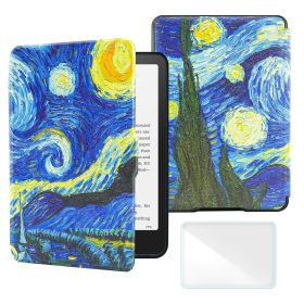 Multiple Color Smart Case for 6 Inch Kindle Paperwhite 5th/6th/7th Generation Ereader(2012-2017 Release,Model EY21 & DP75SDI) (Color: Starry Sky, Material: PU Leather)