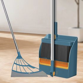 3-Piece Broom Set, Suitable for Cleaning Carpets and Floors, Applicable to Offices, Kitchens and Homes, with Deep Cleaning Squeegee for Water Scr (Color: Blue)